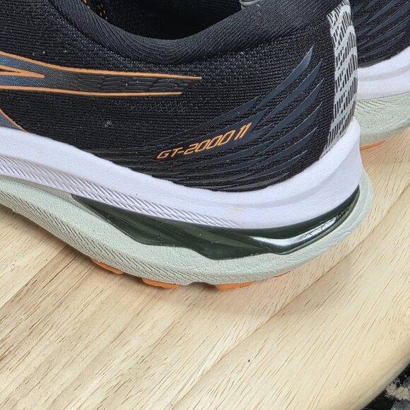 Mens Size 9 - ASICS GT 2000 11 WIDE Black Running Athletic Sneakers Trainers - Picture 8 of 10